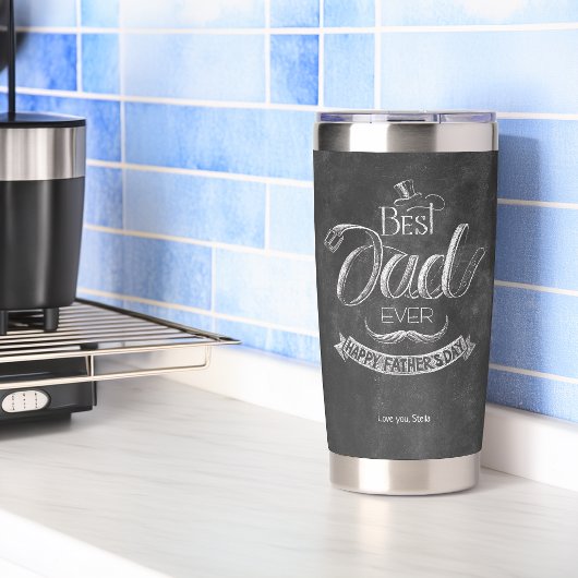 Schwarze Tafel Besten Vater Aller Zeiten Vatertag  Thermobecher