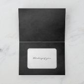 Schwarze Tafel denkt an Sie Karte (Innenseite)