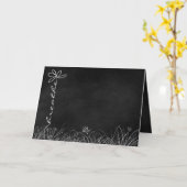 Schwarze Tafel denkt an Sie Karte (Gelbe Blume)