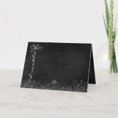 Schwarze Tafel denkt an Sie Karte (Vorderseite)