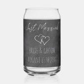 Schwarze Tafel kann Glas für Hochzeitsfeier (Rückseite)