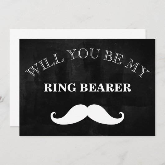 Schwarze Tafel wirst du mein Trauzeuge sein? Einladung (Vorne/Hinten)