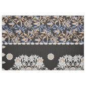 Schwarze Tapete mit Blumen. Boho Lace Textile Stoff (Fat Quarter (45,7 x 55,9 cm))