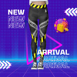 Schwarze Tarnung, Design der Gefahrenlinie. Leggin Leggings<br><div class="desc">Schwarze Tarnung,  Design der Gefahrenlinie,  perfekt für Trainings,  Outfits oder einen normalen Tag,  aber auch als Geschenk.</div>