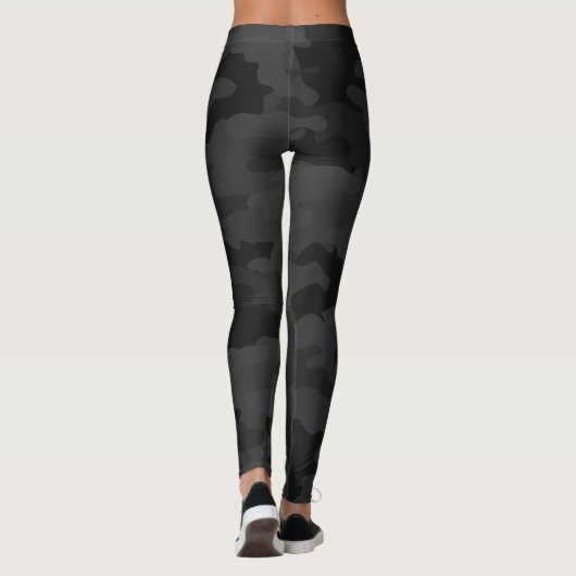 Schwarze Tarnung, Design Leggings (Rückseite)