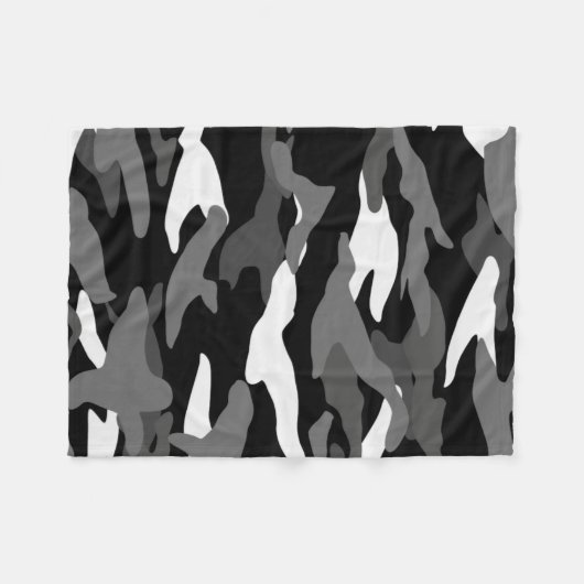 Schwarze Tarnung Fleecedecke (Vorderseite (Horizontal))