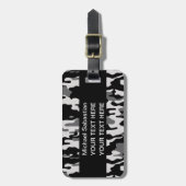 Schwarze Tarnung Gepäckanhänger (Vorderseite vertikal)