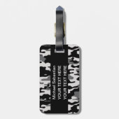 Schwarze Tarnung Gepäckanhänger (Rückseite vertikal)