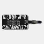 Schwarze Tarnung Gepäckanhänger (Rückseite horizontal)