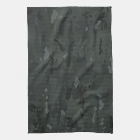 Schwarze Tarnung I Geschirrtuch (Vertikal)