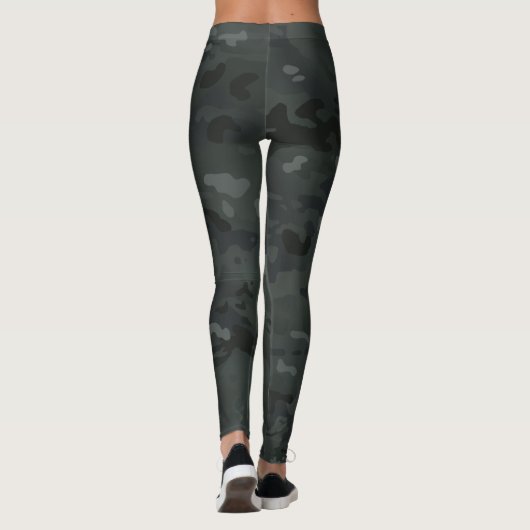 Schwarze Tarnung I Leggings (Rückseite)