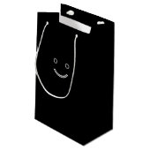 Schwarze Tasche Kleine Geschenktüte (Rückseite Schrägansicht)