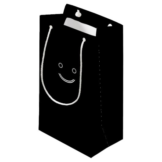 Schwarze Tasche Kleine Geschenktüte (Vorderseite Schrägansicht)