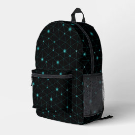 Schwarze Tasche mit geometrischem Muster