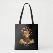 Schwarze Tasche mit individuellem Namen Volcano He (Vorderseite)