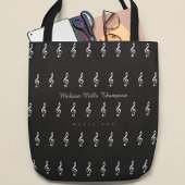 schwarze Tasche mit Namen