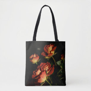 Schwarze Tasche mit Rote Rosen