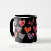 Schwarze Tasse 1 von 4 für Künstlerische Liebe in  (Vorderseite Links)