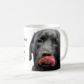 Schwarze Tasse der Labrador-Retrieverschale | für (VorderseiteRechts)