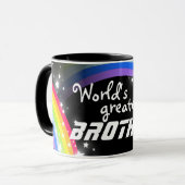 "Schwarze Tasse des beststen des Regenbogens (Vorderseite Links)