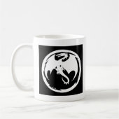 Schwarze Tasse des weißen Drachen (Links)