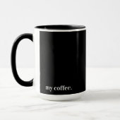 Schwarze Tasse Mein Kaffee (Links)