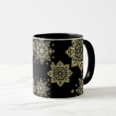 Schwarze Tasse mit Goldmedaillen (VorderseiteRechts)
