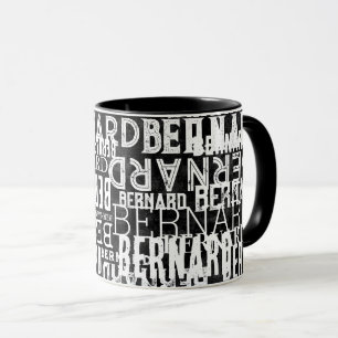 Schwarze Tasse mit weißen Namen
