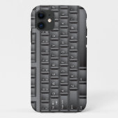 Schwarze Tastatur Case-Mate iPhone Hülle (Rückseite)