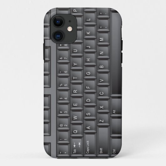 Schwarze Tastatur Case-Mate iPhone Hülle (Rückseite)