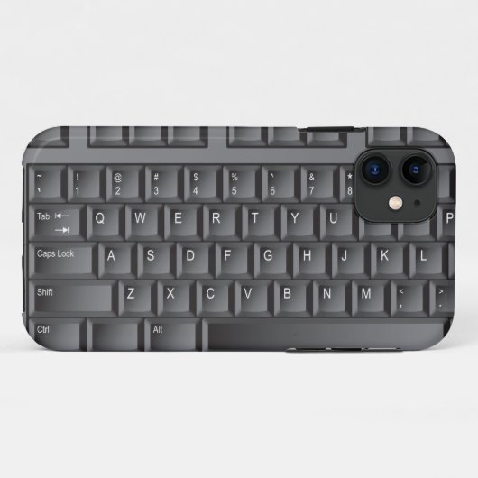 Schwarze Tastatur Case-Mate iPhone Hülle (Rückseite (Horizontal))