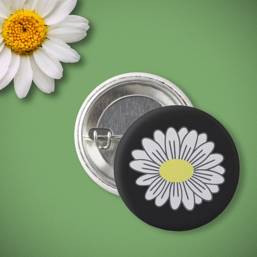 Schwarze Taste für Daisy-Blume Button