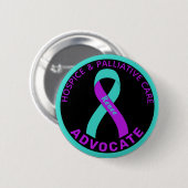 Schwarze Taste für Hospy & Palliative Care Ribbon Button (Vorne & Hinten)
