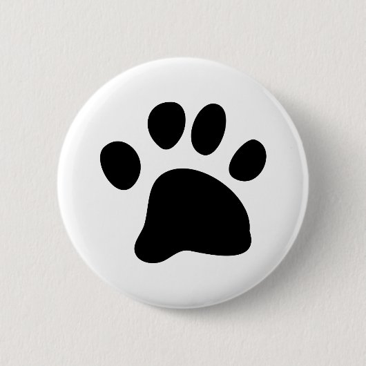 Schwarze Tatze Button (Vorderseite)