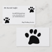 Schwarze Tatze Visitenkarte (Vorne/Hinten)