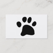 Schwarze Tatze Visitenkarte (Rückseite)