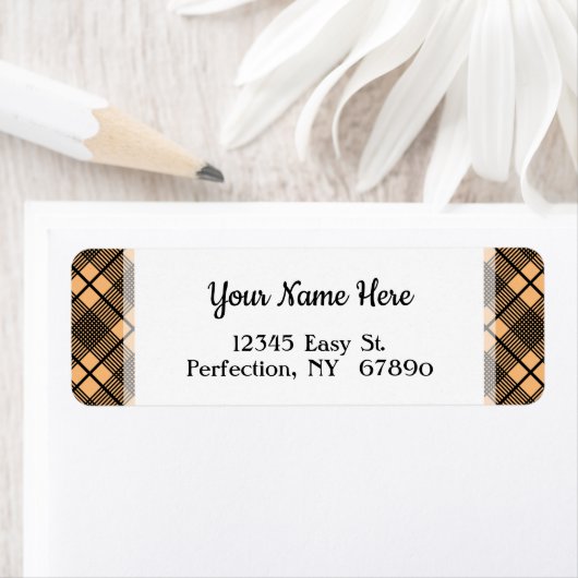 Schwarze Taupe Karierte Muster bearbeitbare Rückse (Insitu)