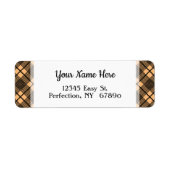 Schwarze Taupe Karierte Muster bearbeitbare Rückse (Vorne)