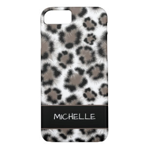 Schwarze Taupe Leopard Print benutzerdefinierbar Case-Mate iPhone Hülle