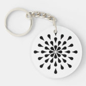 Schwarze Teardrops Schlüsselanhänger (Vorderseite)