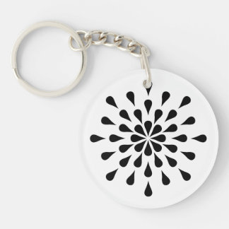 Schwarze Teardrops Schlüsselanhänger