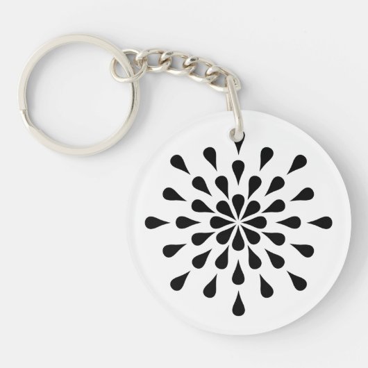 Schwarze Teardrops Schlüsselanhänger (Vorderseite)