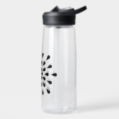 Schwarze Teardrops Trinkflasche (Links)