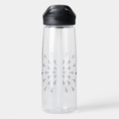 Schwarze Teardrops Trinkflasche (Rückseite)