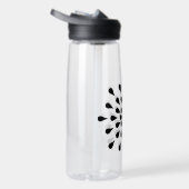 Schwarze Teardrops Trinkflasche (Rechts)
