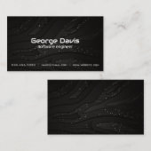 Schwarze Tech Moderne Hintergründe Visitenkarte (Vorne/Hinten)