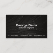 Schwarze Tech Moderne Hintergründe Visitenkarte (Vorderseite)