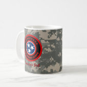 Schwarze Tennessee Volunteer Corps Kaffeetasse (Vorderseite Links)