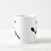 schwarze Tennisikone Kaffeetasse (Mittel)