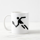 schwarze Tennisikone Kaffeetasse (Links)